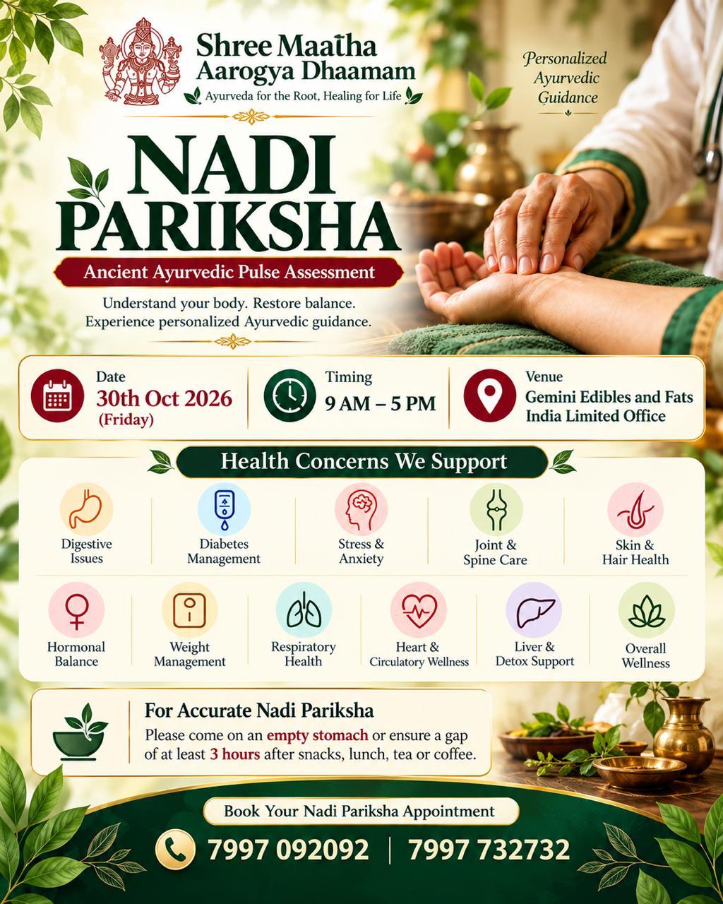 Nadi Pariksha - 30 Oct 2026